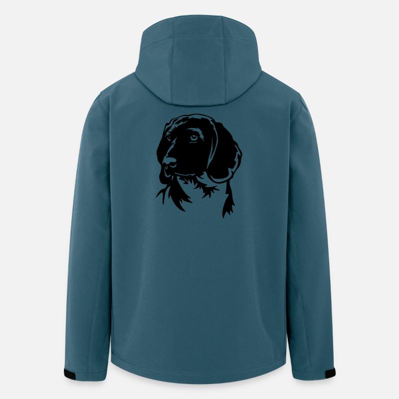 Bayerischer Gebirgsschweißhund Kopf - Recycelte Männer Softshell-Jacke von Stanley/Stella - Dunkles Petrol