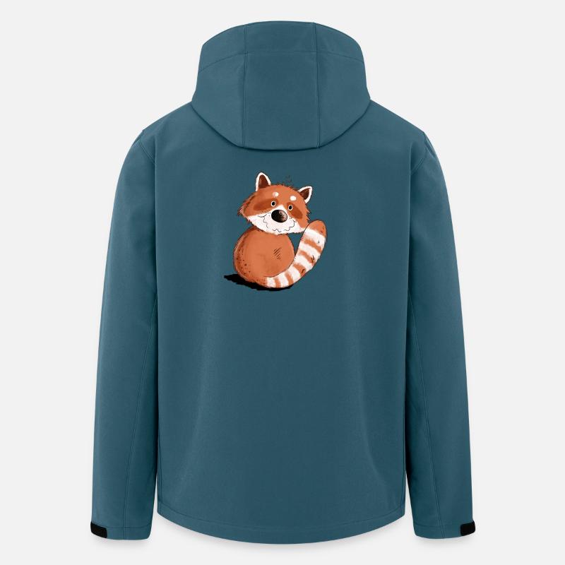 Droll Red Panda I Faune - Veste softshell homme en polyester recyclé Stanley/Stella - bleu pétrole foncé
