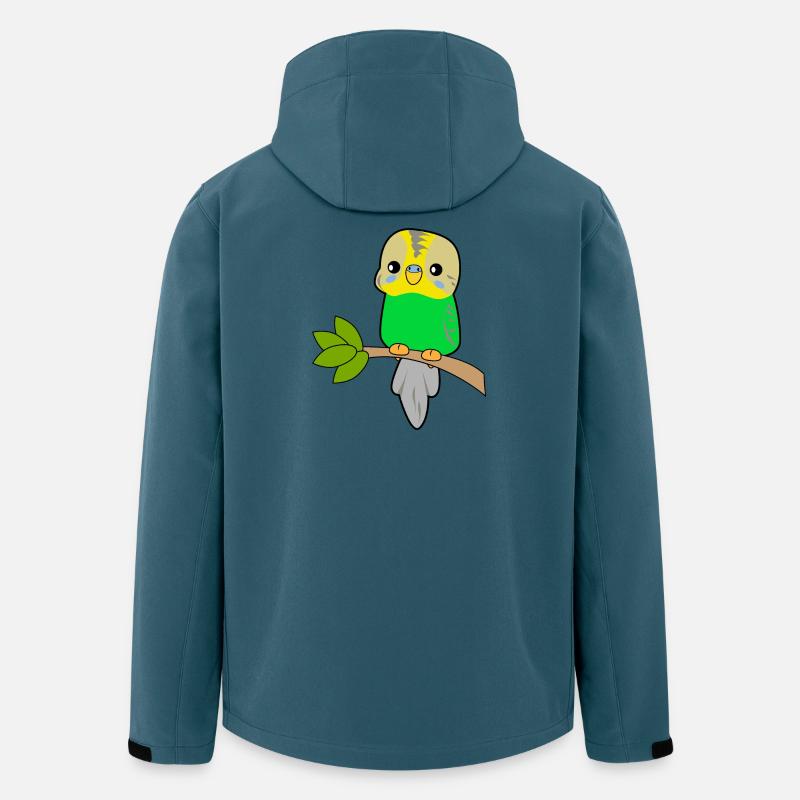 Perroquet budgerigar - Veste softshell homme en polyester recyclé Stanley/Stella - bleu pétrole foncé