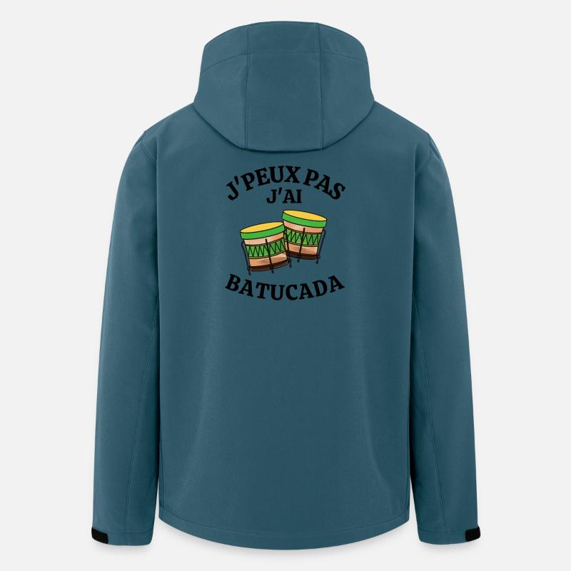 batucada, Brésil, carnaval de rio, samba - Veste softshell homme en polyester recyclé Stanley/Stella - bleu pétrole foncé