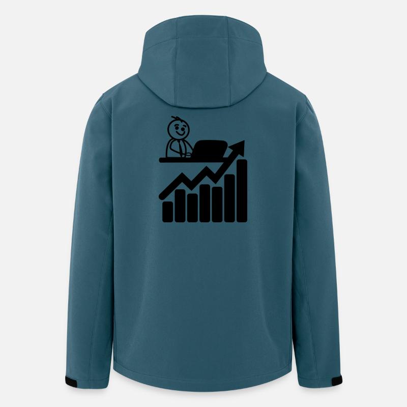 Chart-Börsenhändler - Recycelte Männer Softshell-Jacke von Stanley/Stella - Dunkles Petrol