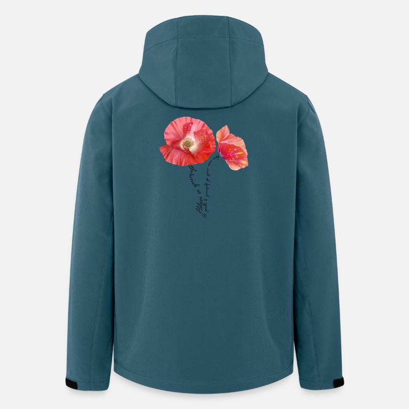 Mohnblumen Mohn Poppy - Recycelte Männer Softshell-Jacke von Stanley/Stella - Dunkles Petrol