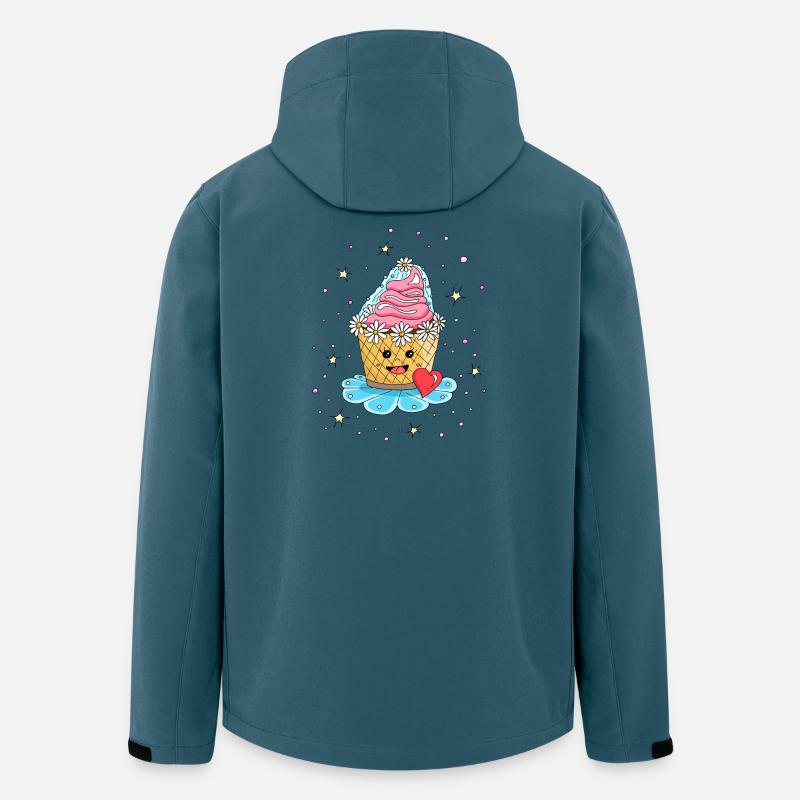 Cupcake Muffin Kuchen als Braut - Recycelte Männer Softshell-Jacke von Stanley/Stella - Dunkles Petrol