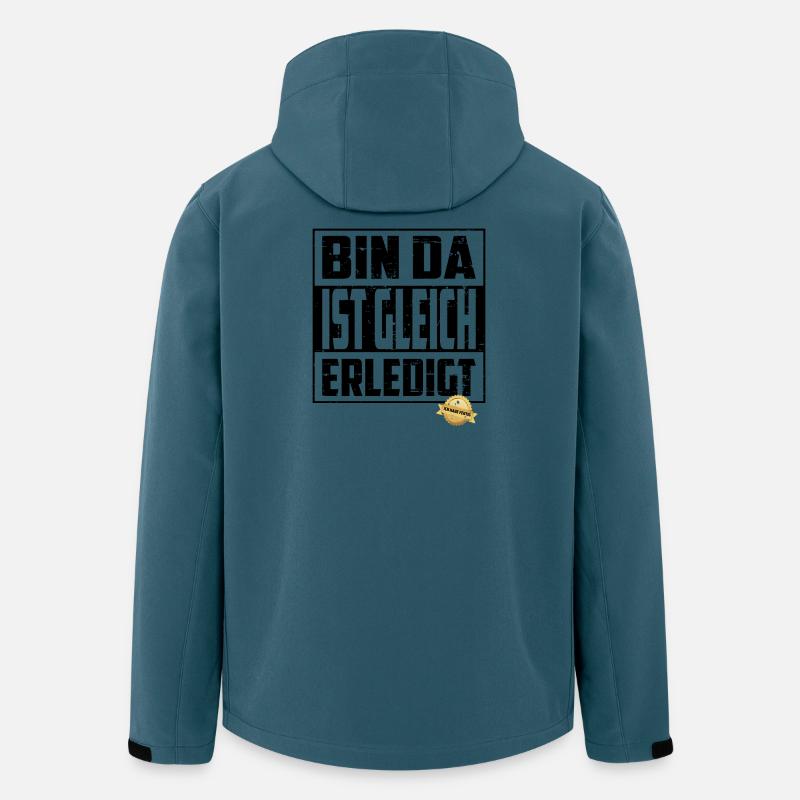 Bin da, ist gleich Erledigt - Recycelte Männer Softshell-Jacke von Stanley/Stella - Dunkles Petrol