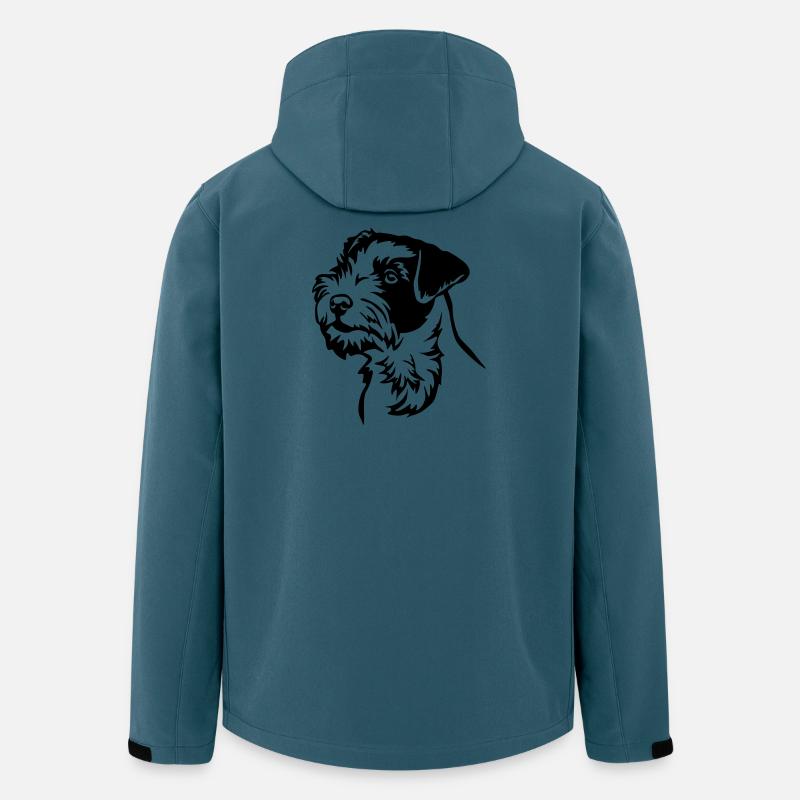 Parson Russell Terrier Tête - Veste softshell homme en polyester recyclé Stanley/Stella - bleu pétrole foncé