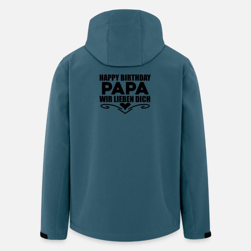 Happy Birthday Papa - Recycelte Männer Softshell-Jacke von Stanley/Stella - Dunkles Petrol