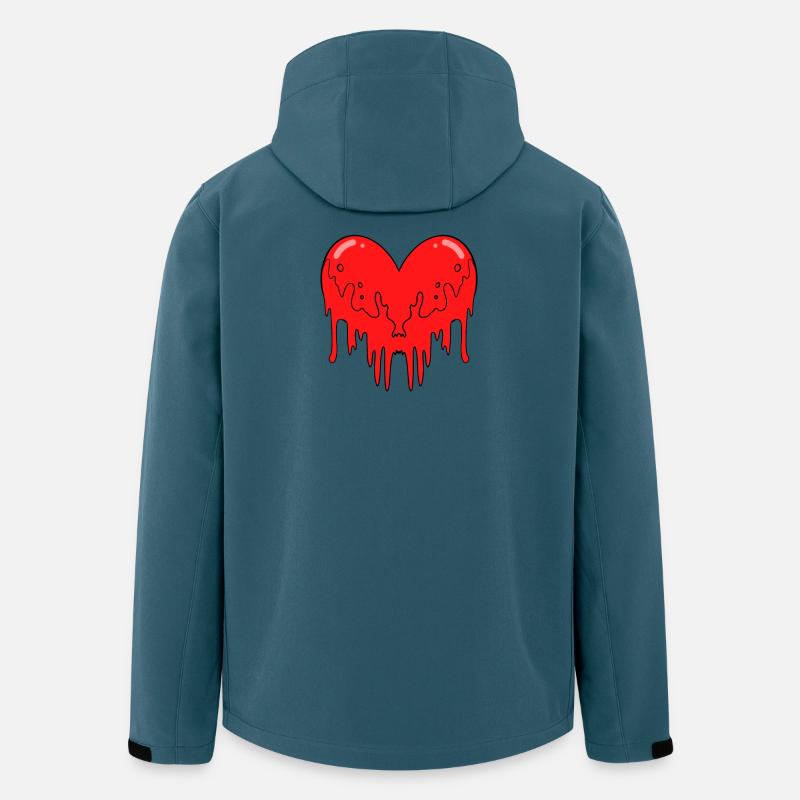 Herz Blut - Recycelte Männer Softshell-Jacke von Stanley/Stella - Dunkles Petrol