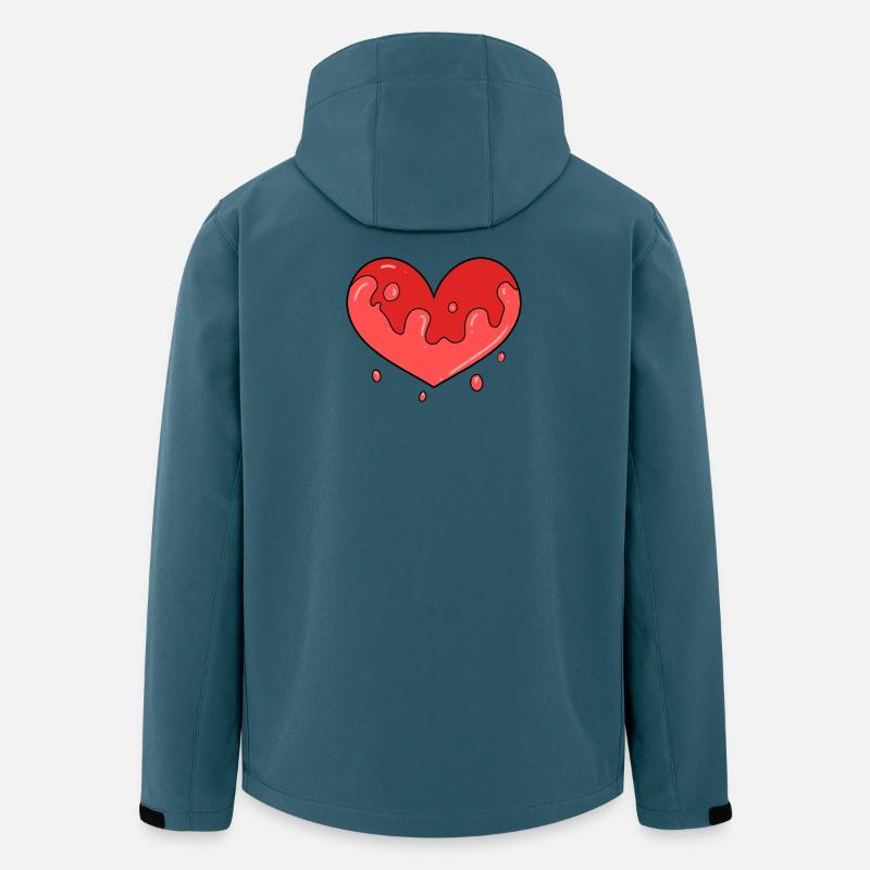 Herz Blut - Recycelte Männer Softshell-Jacke von Stanley/Stella - Dunkles Petrol
