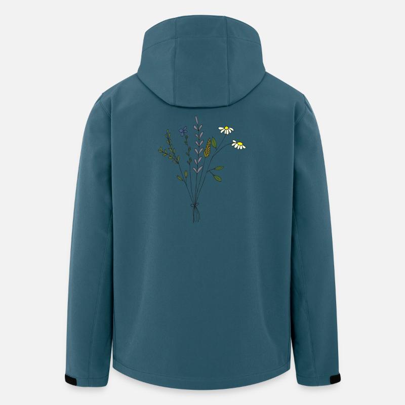 blumenwiesen strauss - Recycelte Männer Softshell-Jacke von Stanley/Stella - Dunkles Petrol