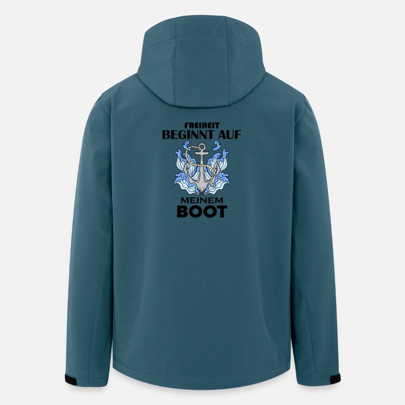 Motorboot Kapitän - Recycelte Männer Softshell-Jacke von Stanley/Stella - Dunkles Petrol