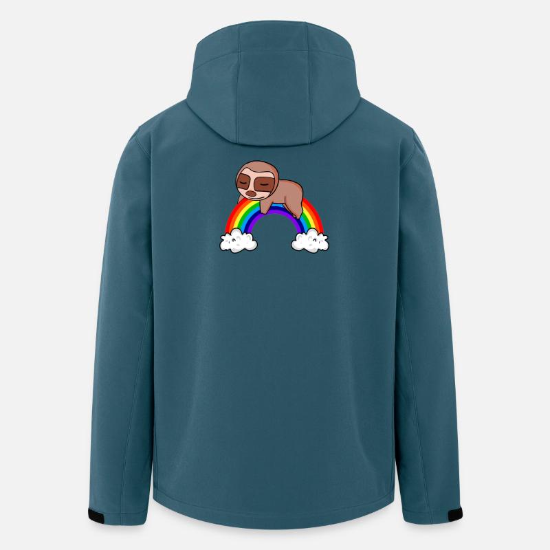 Regenbogen Faultier - Recycelte Männer Softshell-Jacke von Stanley/Stella - Dunkles Petrol