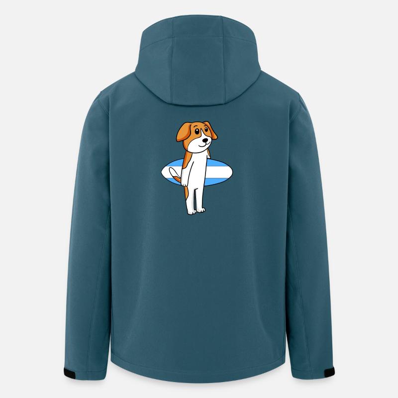 Surfboard Dog Beagle Surfing Gift - Men’s Recycled Softshell Jacket by Stanley/Stella - stargazer