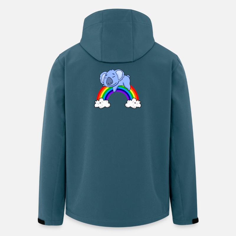 Regenbogen Koala - Recycelte Männer Softshell-Jacke von Stanley/Stella - Dunkles Petrol