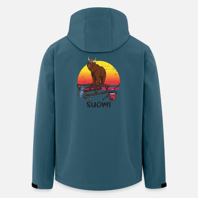 Finnland - Recycelte Männer Softshell-Jacke von Stanley/Stella - Dunkles Petrol