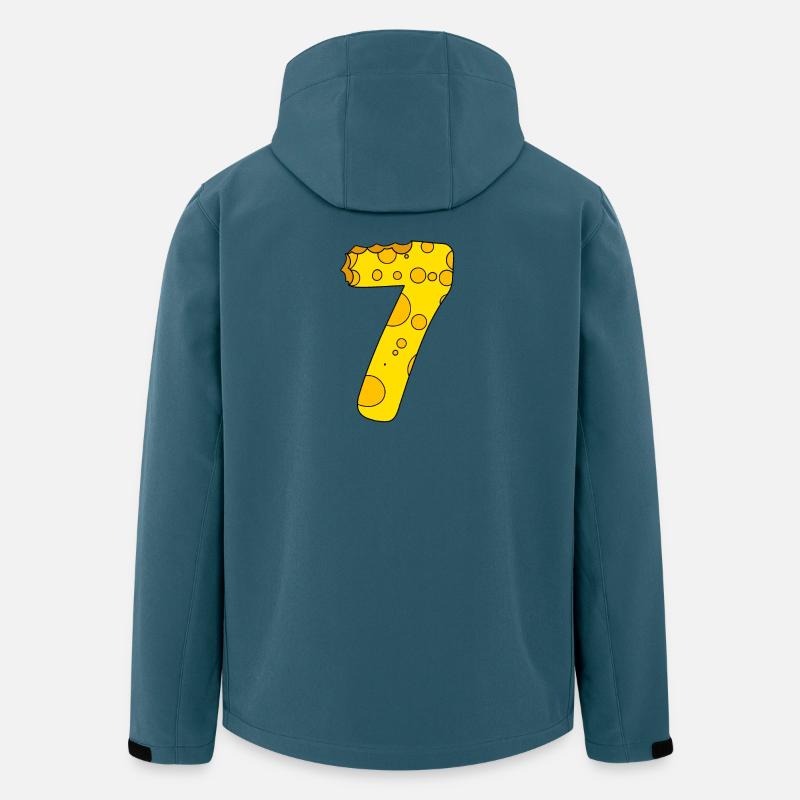 Numéro 7 Digit Cheese - Veste softshell homme en polyester recyclé Stanley/Stella - bleu pétrole foncé