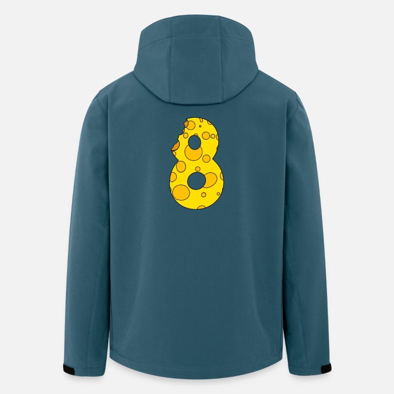 Zahl 8 Ziffer Käse - Recycelte Männer Softshell-Jacke von Stanley/Stella - Dunkles Petrol