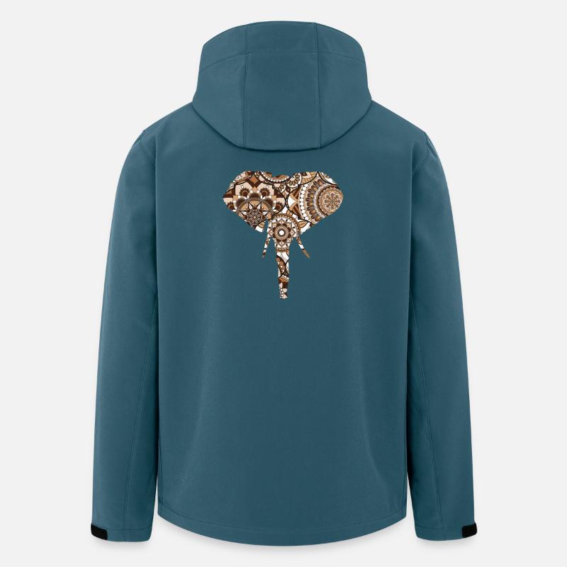 Modèle d’éléphant - Veste softshell homme en polyester recyclé Stanley/Stella - bleu pétrole foncé