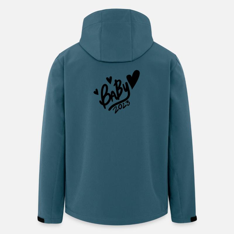 Bébé 2023 - Naissance Enceinte 2023 Grossesse - Veste softshell homme en polyester recyclé Stanley/Stella - bleu pétrole foncé