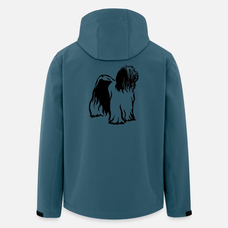 Tibet Terrier - Recycelte Männer Softshell-Jacke von Stanley/Stella - Dunkles Petrol