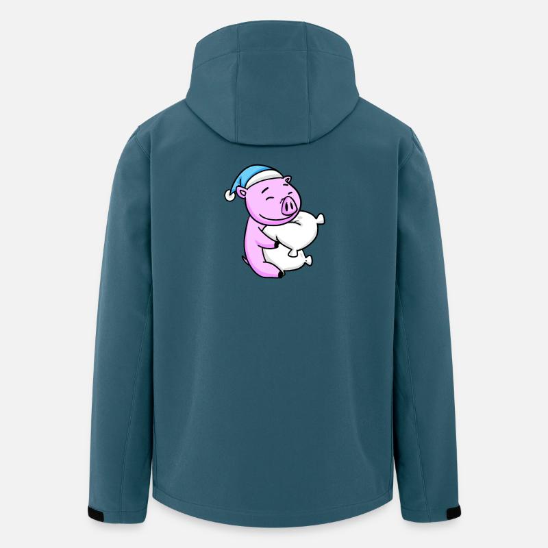Schwein - Recycelte Männer Softshell-Jacke von Stanley/Stella - Dunkles Petrol
