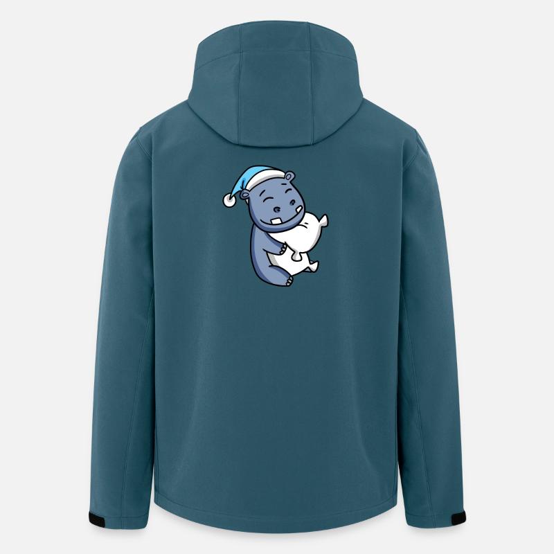 Nilpferd Baby - Recycelte Männer Softshell-Jacke von Stanley/Stella - Dunkles Petrol