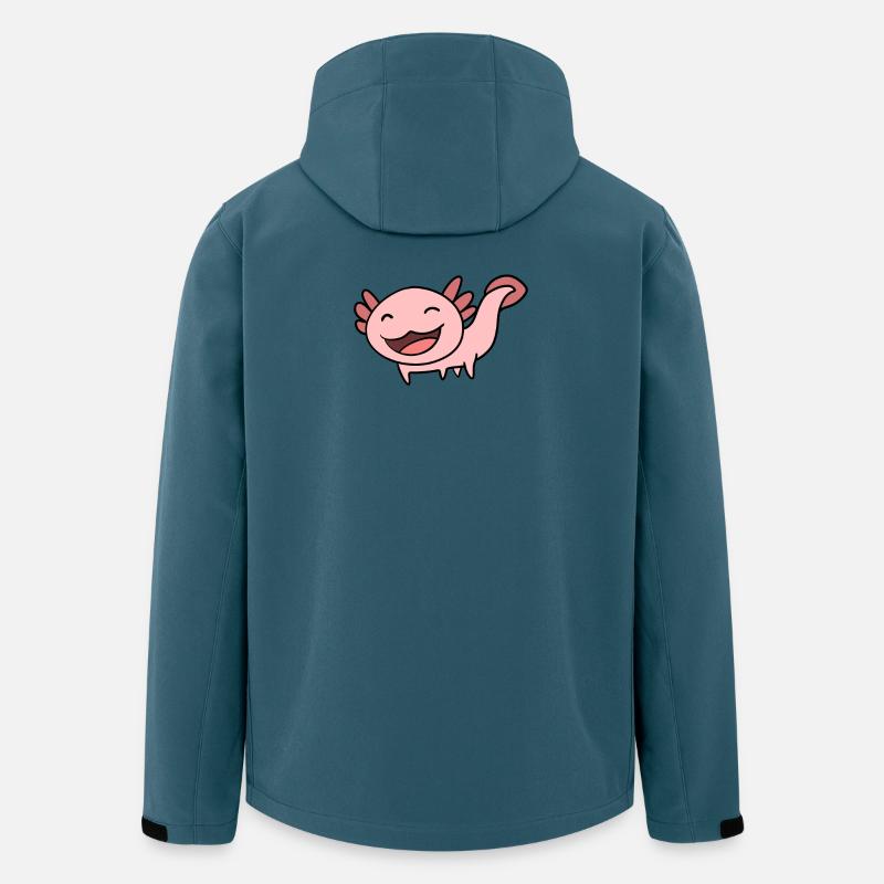 Süßes Axolotl Rosa - Recycelte Männer Softshell-Jacke von Stanley/Stella - Dunkles Petrol