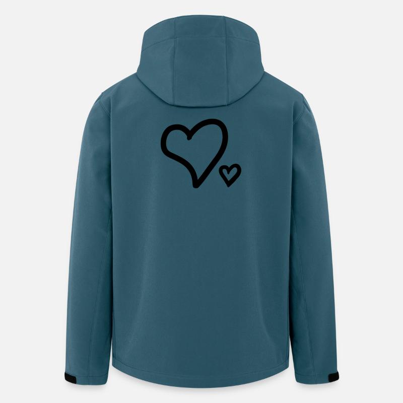 Herz Herze - Recycelte Männer Softshell-Jacke von Stanley/Stella - Dunkles Petrol