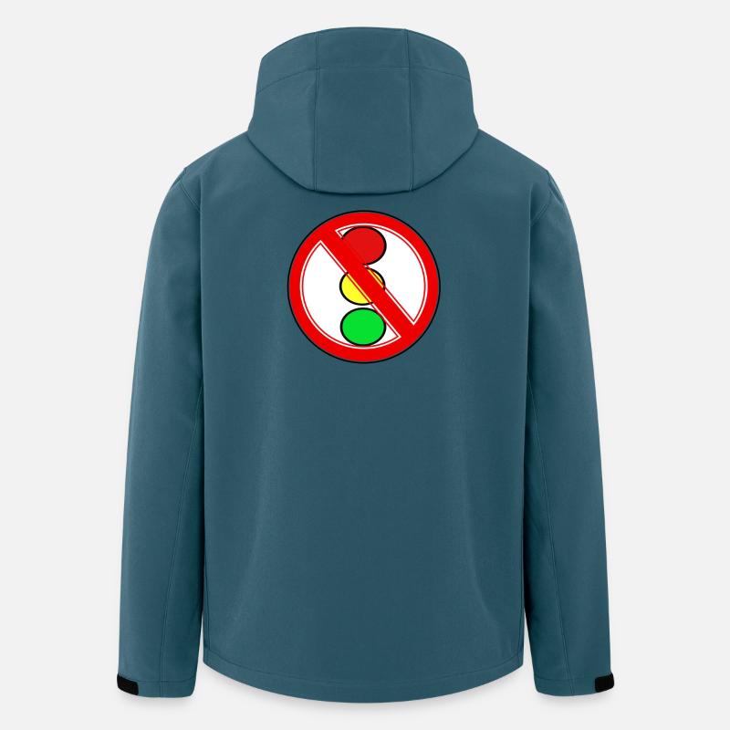 Ampel Verbotsschild - Recycelte Männer Softshell-Jacke von Stanley/Stella - Dunkles Petrol