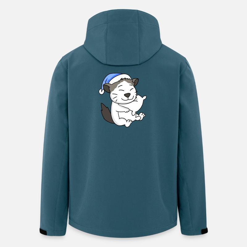 Chat race Ragdoll - Veste softshell homme en polyester recyclé Stanley/Stella - bleu pétrole foncé