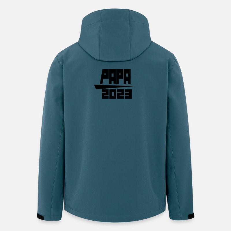 Papa 2023 - Recycelte Männer Softshell-Jacke von Stanley/Stella - Dunkles Petrol