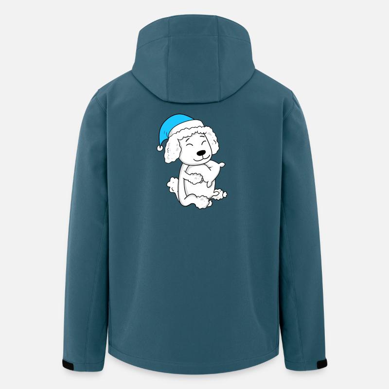 Chien Race Caniche - Veste softshell homme en polyester recyclé Stanley/Stella - bleu pétrole foncé
