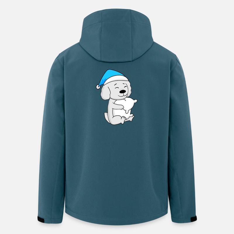 Chien race de chien Malteser - Veste softshell homme en polyester recyclé Stanley/Stella - bleu pétrole foncé