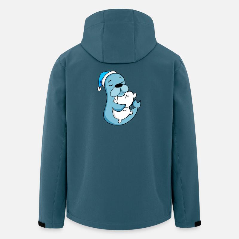 Seelöwe - Recycelte Männer Softshell-Jacke von Stanley/Stella - Dunkles Petrol