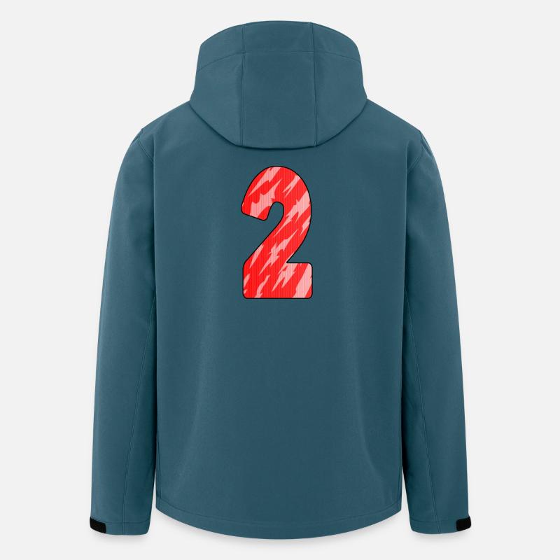Number 2 Red Pattern - Men’s Recycled Softshell Jacket by Stanley/Stella - stargazer