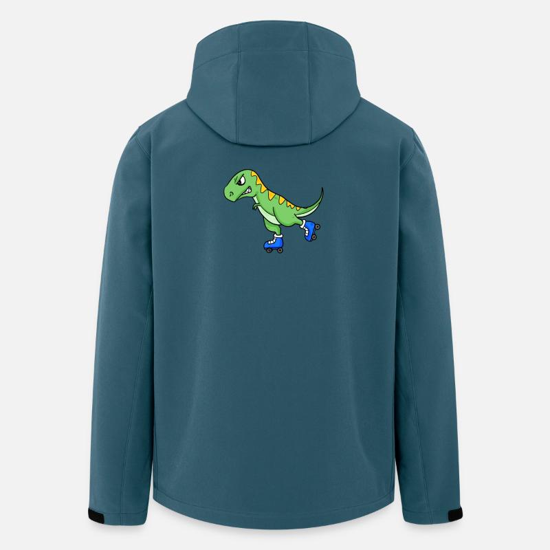 Dinosaurier Skating - Recycelte Männer Softshell-Jacke von Stanley/Stella - Dunkles Petrol