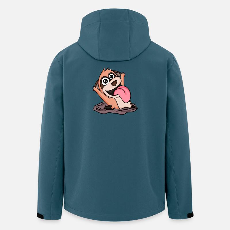 Câlin de suricate mignon - Veste softshell homme en polyester recyclé Stanley/Stella - bleu pétrole foncé