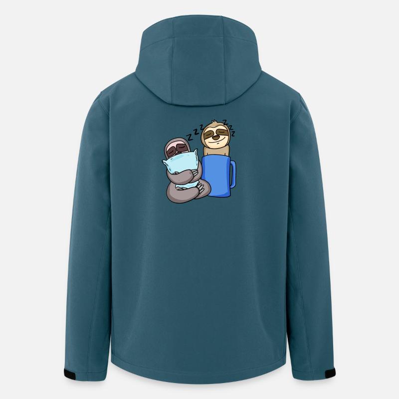 Faultier Faultiere Schlafen Kaffee - Recycelte Männer Softshell-Jacke von Stanley/Stella - Dunkles Petrol