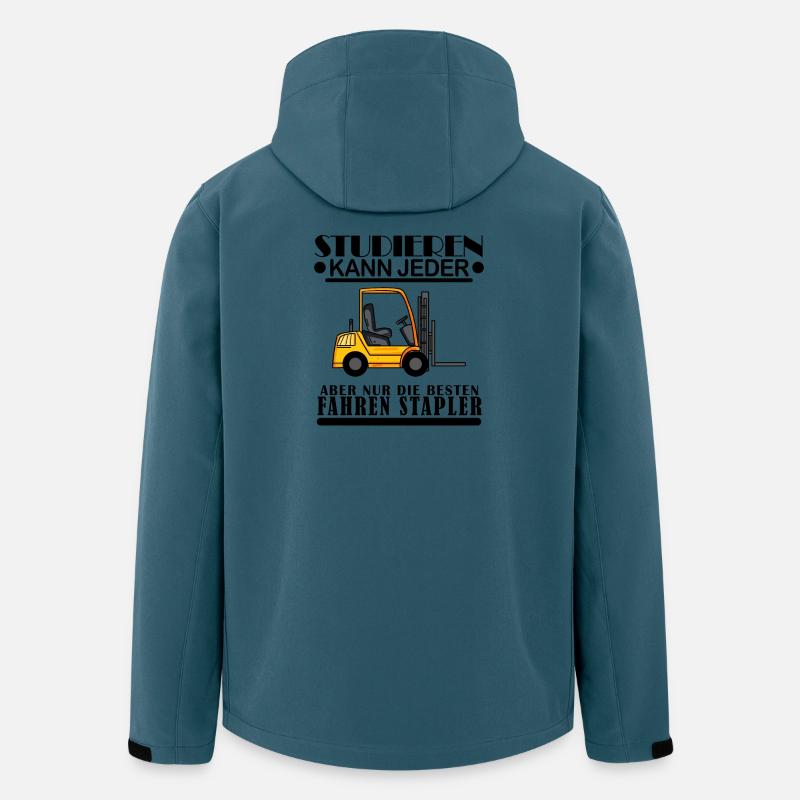Staplerfahrer Gabelstapler Lager Logistik - Recycelte Männer Softshell-Jacke von Stanley/Stella - Dunkles Petrol