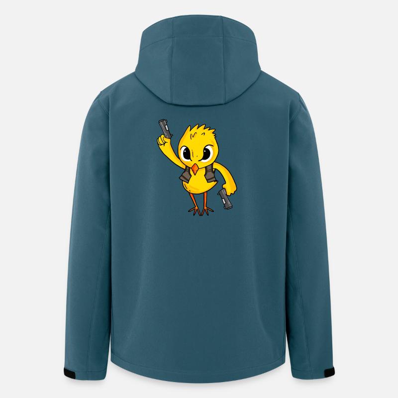 Küken mit Pistole - Recycelte Männer Softshell-Jacke von Stanley/Stella - Dunkles Petrol