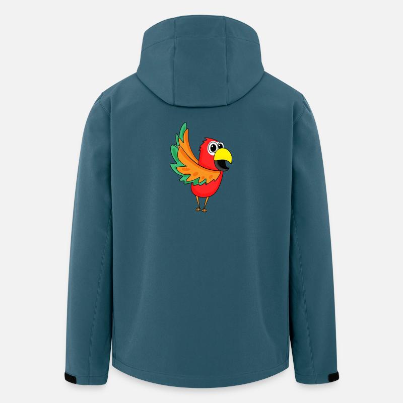 Papagei Dschungel - Recycelte Männer Softshell-Jacke von Stanley/Stella - Dunkles Petrol