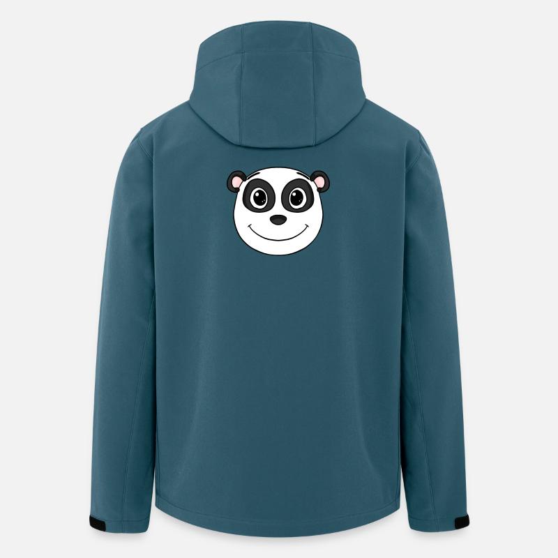 Panda Head Ours Mignon - Veste softshell homme en polyester recyclé Stanley/Stella - bleu pétrole foncé