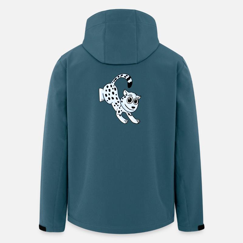Schneeleopard Leopard - Recycelte Männer Softshell-Jacke von Stanley/Stella - Dunkles Petrol