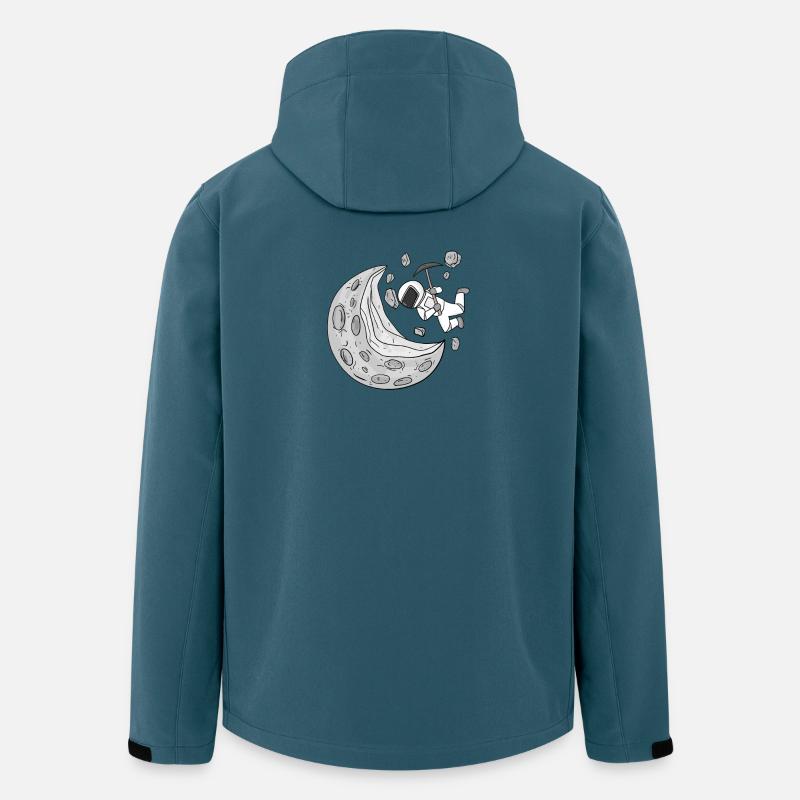 Astronaut Moon Crescent - Men’s Recycled Softshell Jacket by Stanley/Stella - stargazer