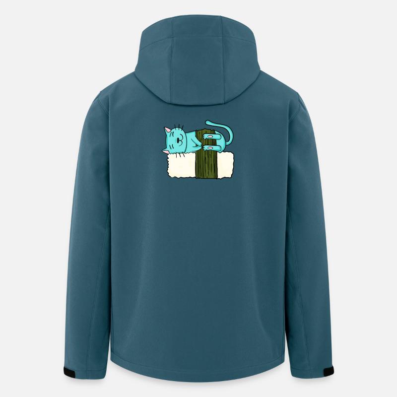 Sushi Katze - Recycelte Männer Softshell-Jacke von Stanley/Stella - Dunkles Petrol