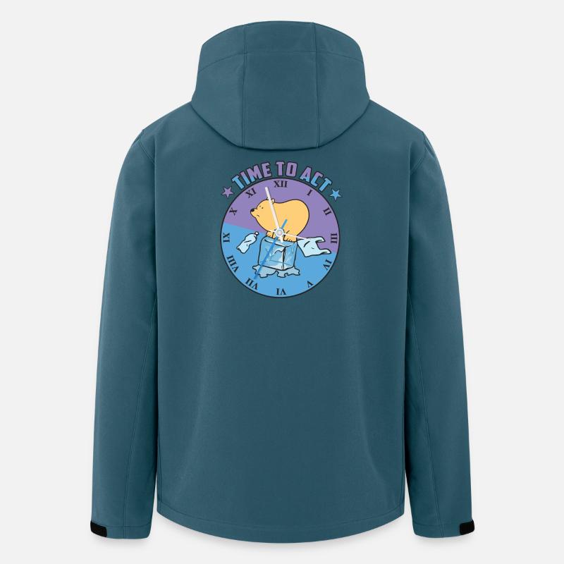 Eisbär auf eis - Recycelte Männer Softshell-Jacke von Stanley/Stella - Dunkles Petrol