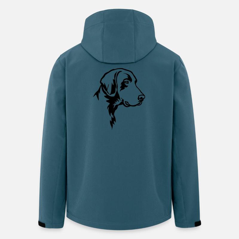 Deutsch Kurzhaar Kopf - Recycelte Männer Softshell-Jacke von Stanley/Stella - Dunkles Petrol