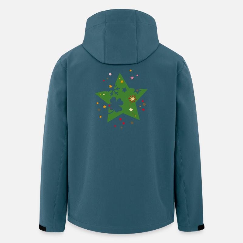 Weihnachtsstern - Recycelte Männer Softshell-Jacke von Stanley/Stella - Dunkles Petrol