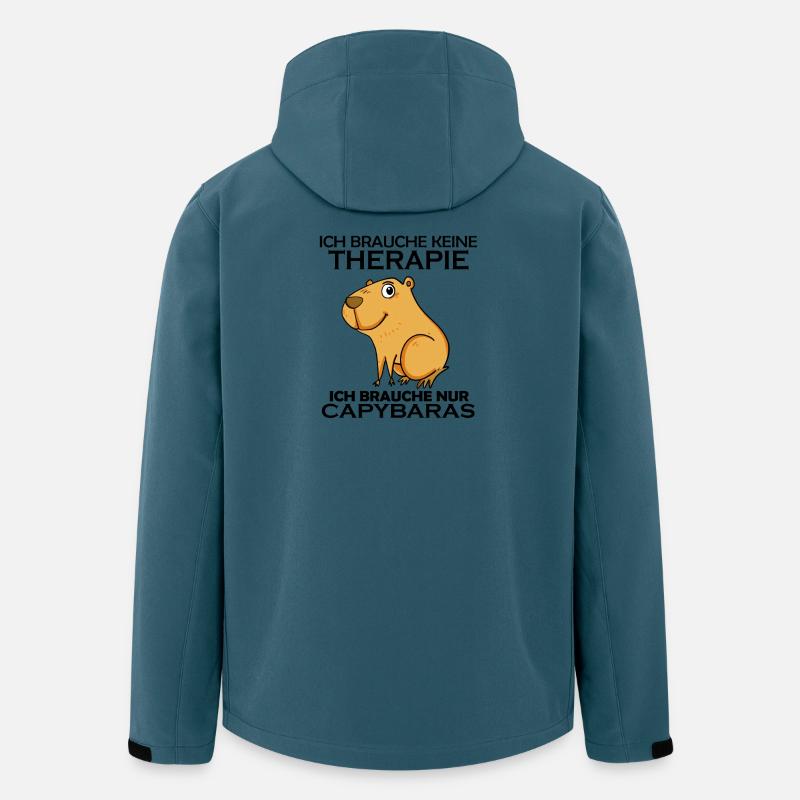Capybara Wasserschwein - Recycelte Männer Softshell-Jacke von Stanley/Stella - Dunkles Petrol