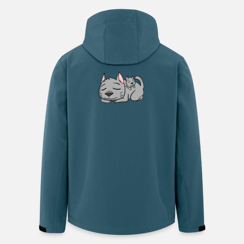 Cat with baby cat - Men’s Recycled Softshell Jacket by Stanley/Stella - stargazer