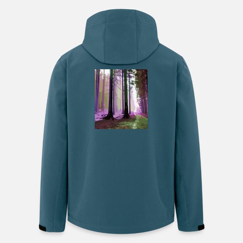 Verwunschener Nebelwald - Recycelte Männer Softshell-Jacke von Stanley/Stella - Dunkles Petrol